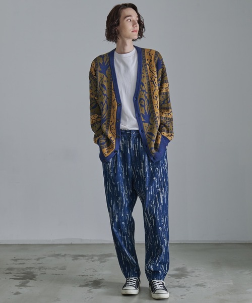 Revo.（レボ）の「Revo.　アンティークリーフパターン CA カーディガン（カーディガン/ボレロ・メンズ・ネイビー/カーキ/ブラック・L/M）」の19枚目の写真