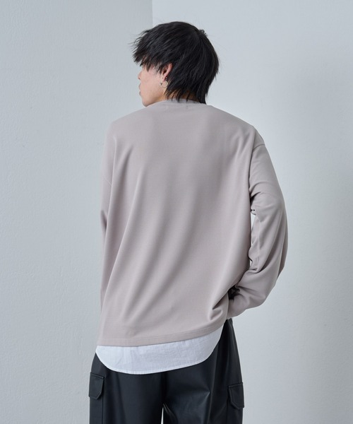 COLONY 2139(コロニートゥーワンスリーナイン)の「ジョーゼットレイヤード長袖(Tシャツ/カットソー・メンズ・ブラック/ホワイト/グレイッシュベージュ/グリーン・LARGE/MEDIUM)」の15枚目の写真