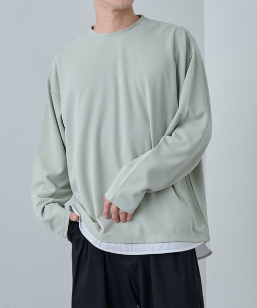 COLONY 2139(コロニートゥーワンスリーナイン)の「ジョーゼットレイヤード長袖(Tシャツ/カットソー・メンズ・ブラック/ホワイト/グレイッシュベージュ/グリーン・LARGE/MEDIUM)」の18枚目の写真