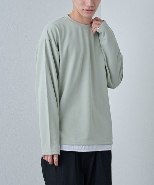 COLONY 2139(コロニートゥーワンスリーナイン)の「ジョーゼットレイヤード長袖(Tシャツ/カットソー・メンズ・ブラック/ホワイト/グレイッシュベージュ/グリーン・LARGE/MEDIUM)」の21枚目の写真