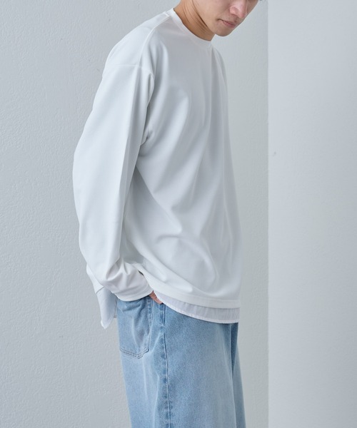 COLONY 2139(コロニートゥーワンスリーナイン)の「ジョーゼットレイヤード長袖(Tシャツ/カットソー・メンズ・ブラック/ホワイト/グレイッシュベージュ/グリーン・LARGE/MEDIUM)」の12枚目の写真