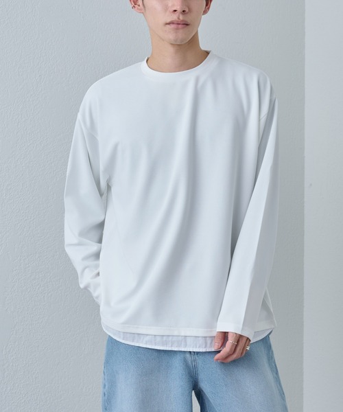 COLONY 2139(コロニートゥーワンスリーナイン)の「ジョーゼットレイヤード長袖(Tシャツ/カットソー・メンズ・ブラック/ホワイト/グレイッシュベージュ/グリーン・LARGE/MEDIUM)」の13枚目の写真
