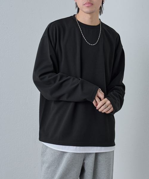 COLONY 2139(コロニートゥーワンスリーナイン)の「ジョーゼットレイヤード長袖(Tシャツ/カットソー・メンズ・ブラック/ホワイト/グレイッシュベージュ/グリーン・LARGE/MEDIUM)」の5枚目の写真