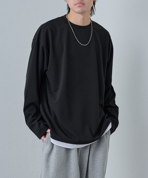 COLONY 2139(コロニートゥーワンスリーナイン)の「ジョーゼットレイヤード長袖(Tシャツ/カットソー・メンズ・ブラック/ホワイト/グレイッシュベージュ/グリーン・LARGE/MEDIUM)」の9枚目の写真