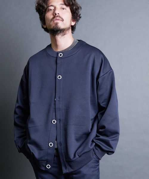 Magine(マージン)の「【SELECT】IR:カットカルゼクルーカーディガン(カーディガン/ボレロ・メンズ・ブラック/ネイビー/グリーン・M/L/XL)」の3枚目の写真