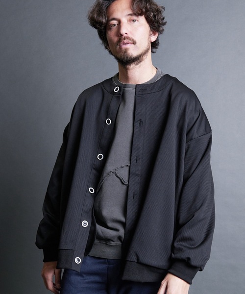 Magine(マージン)の「【SELECT】IR:カットカルゼクルーカーディガン(カーディガン/ボレロ・メンズ・ブラック/ネイビー/グリーン・M/L/XL)」の9枚目の写真