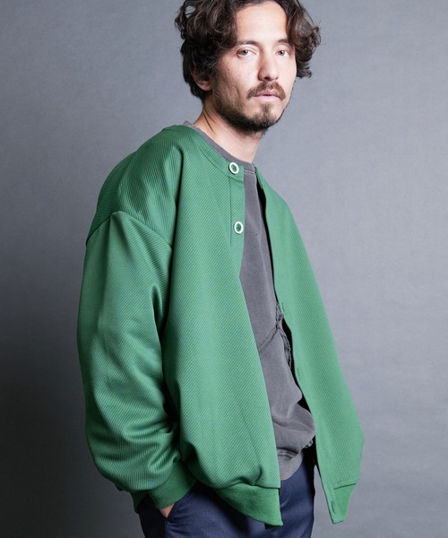 Magine(マージン)の「【SELECT】IR:カットカルゼクルーカーディガン(カーディガン/ボレロ・メンズ・ブラック/ネイビー/グリーン・M/L/XL)」の10枚目の写真