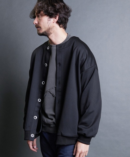 Magine(マージン)の「【SELECT】IR:カットカルゼクルーカーディガン(カーディガン/ボレロ・メンズ・ブラック/ネイビー/グリーン・M/L/XL)」の5枚目の写真