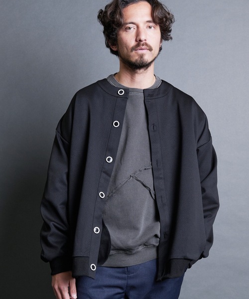 Magine(マージン)の「【SELECT】IR:カットカルゼクルーカーディガン(カーディガン/ボレロ・メンズ・ブラック/ネイビー/グリーン・M/L/XL)」の6枚目の写真