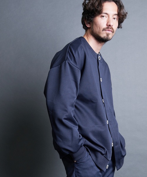 Magine(マージン)の「【SELECT】IR:カットカルゼクルーカーディガン(カーディガン/ボレロ・メンズ・ブラック/ネイビー/グリーン・M/L/XL)」の14枚目の写真