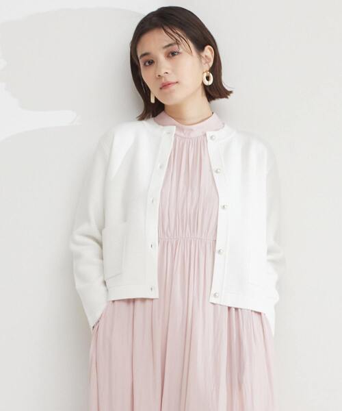 Tiara（ティアラ）の「パール釦ニットジャケット（カーディガン/ボレロ  