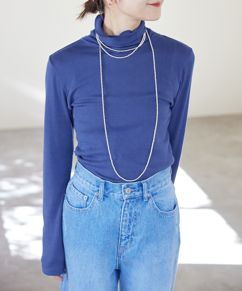 SLOBE IENA（スローブイエナ）の「コットンカシミヤタートルプル