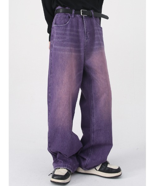 B.R.U（ブル）の「ストレートカラーデニム（デニムパンツ・メンズ・パープル/ブラック/ピンク/ブルー・LARGE/MEDIUM）」の3枚目の写真