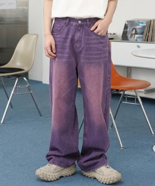 B.R.U(ブル)の「ストレートカラーデニム(デニムパンツ・メンズ・パープル/ブラック/ピンク/ブルー・LARGE/MEDIUM)」の9枚目の写真