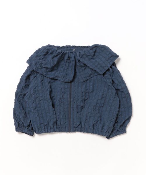 maarook（マルーク）の「スクエアシャーリングフリルカラージャケット（その他アウター・キッズ・パープル/イエロー/ネイビー・120cm/130cm/110cm/100cm/90cm）」の2枚目の写真