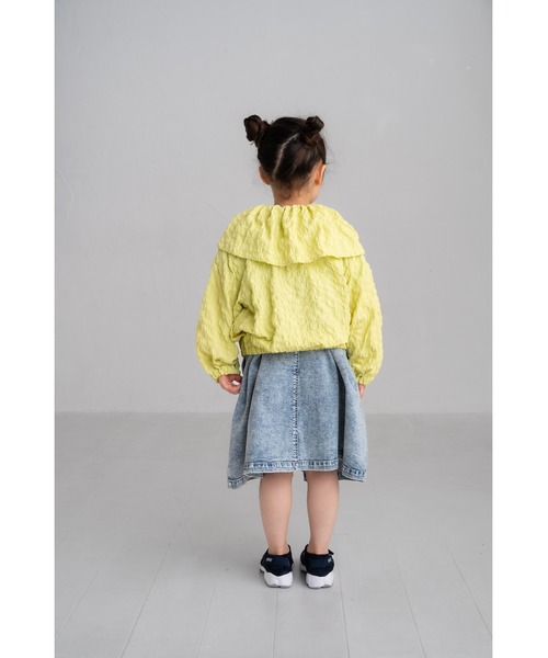 maarook（マルーク）の「スクエアシャーリングフリルカラージャケット（その他アウター・キッズ・パープル/イエロー/ネイビー・120cm/130cm/110cm/100cm/90cm）」の6枚目の写真