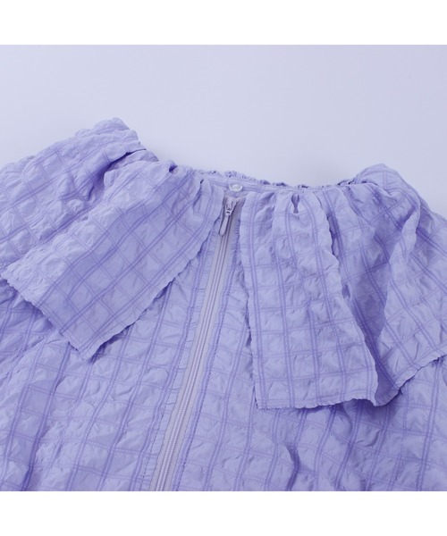 maarook（マルーク）の「スクエアシャーリングフリルカラージャケット（その他アウター・キッズ・パープル/イエロー/ネイビー・120cm/130cm/110cm/100cm/90cm）」の12枚目の写真