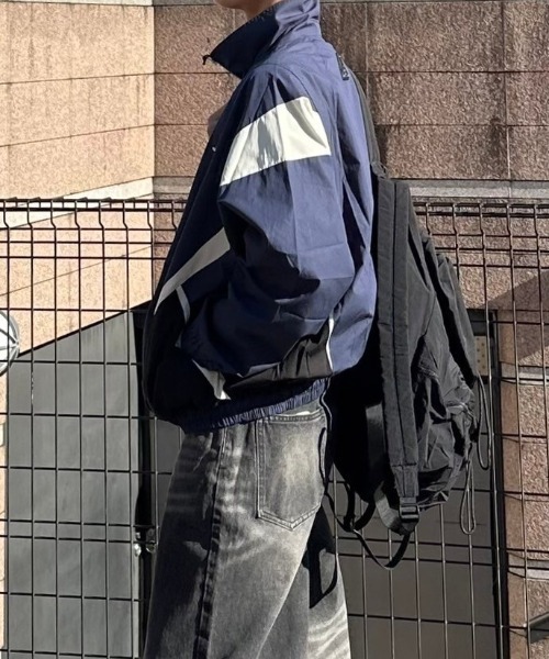 Chikashitsu +(チカシツプラス)の「【Chikashitsu +】pocket string backpack / 【チカシツプラス】ポケットストリングバッグパック(バックパック/リュック・メンズ・アイボリー/ブラック・ONE SIZE)」の13枚目の写真