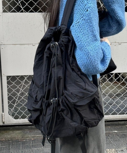 Chikashitsu +】pocket string backpack（バックパック/リュック