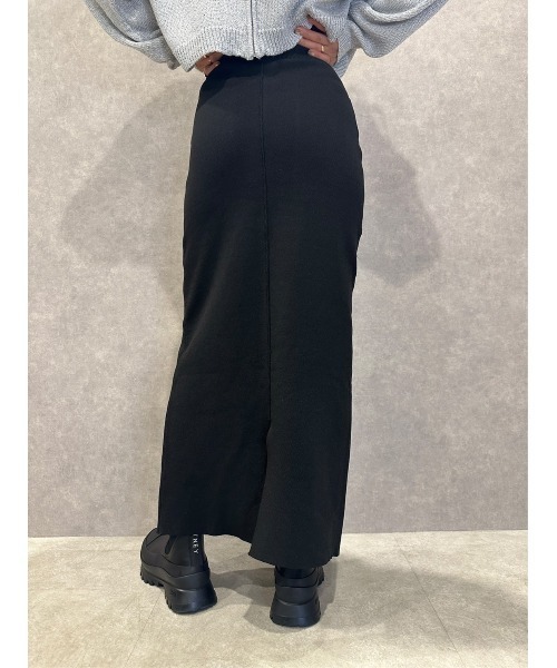 TRUNC(トランクエイティーエイト)の「Zip Pocket Knit Skirt(スカート・レディース・ブラック/グレー・FREE)」の15枚目の写真