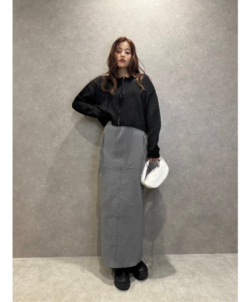 TRUNC（トランクエイティーエイト）の「Zip Pocket Knit Skirt