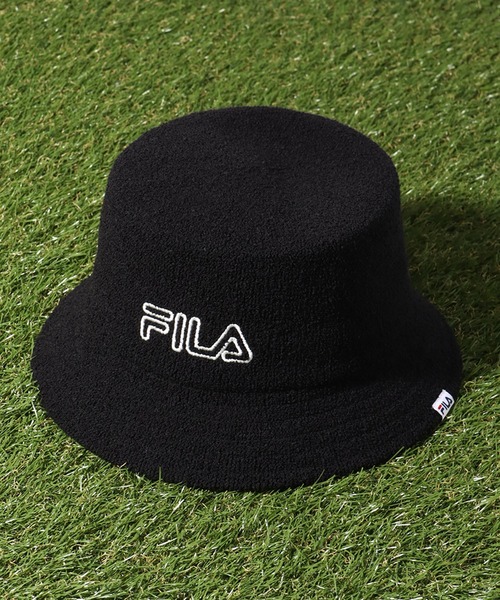 FILA（フィラ）の「【FILA/フィラ】ソフトサーモ ロゴバケットハット（ハット・メンズ・ホワイト/ライトブルー/ブラック/ネイビー/ライトピンク・FREE）」の20枚目の写真