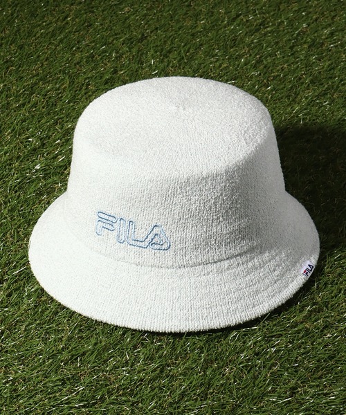 FILA（フィラ）の「【FILA/フィラ】ソフトサーモ ロゴバケットハット（ハット・メンズ・ホワイト/ライトブルー/ブラック/ネイビー/ライトピンク・FREE）」の18枚目の写真