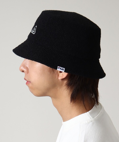 FILA（フィラ）の「【FILA/フィラ】ソフトサーモ ロゴバケットハット（ハット・メンズ・ホワイト/ライトブルー/ブラック/ネイビー/ライトピンク・FREE）」の10枚目の写真