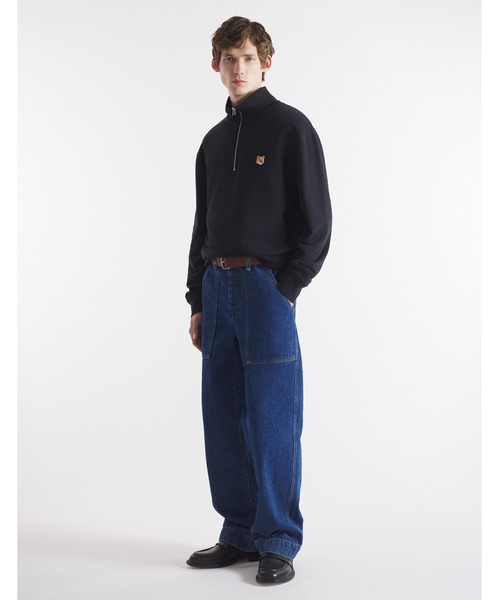 Maison Kitsune（メゾンキツネ）の「FOX HEAD PATCH COMFORT HALF ZIP SWEATSHIRT（スウェット・メンズ・ライトグレー/ブラック/スカイブルー系・XS/XL/L/M/S）」の15枚目の写真