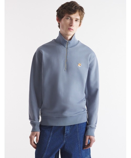 Maison Kitsune（メゾンキツネ）の「FOX HEAD PATCH COMFORT HALF ZIP SWEATSHIRT（スウェット・メンズ・ライトグレー/ブラック/スカイブルー系・XS/XL/L/M/S）」の22枚目の写真