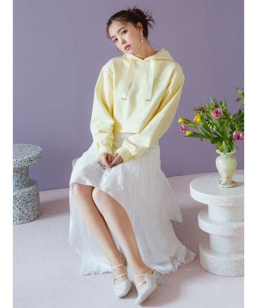 dazzlin（ダズリン）の「【CALNAMURコラボ】ミックスティアードスカート（スカート・レディース・ピンク/グレー/オフホワイト・SMALL/MEDIUM）」の6枚目の写真