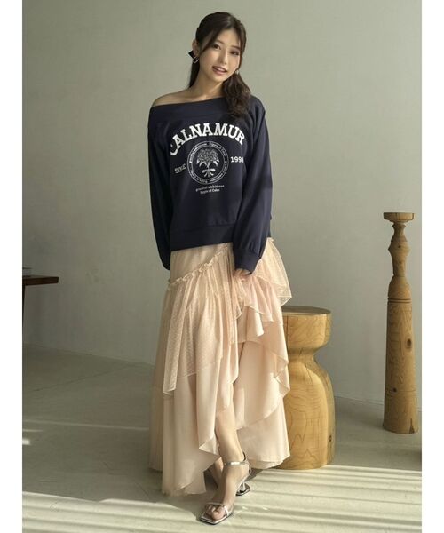 dazzlin（ダズリン）の「【CALNAMURコラボ】ミックスティアードスカート（スカート・レディース・ピンク/グレー/オフホワイト・SMALL/MEDIUM）」の11枚目の写真