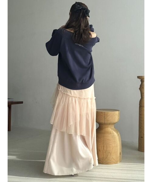 dazzlin（ダズリン）の「【CALNAMURコラボ】ミックスティアードスカート（スカート・レディース・ピンク/グレー/オフホワイト・SMALL/MEDIUM）」の14枚目の写真