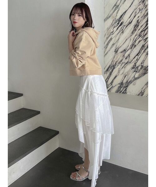 dazzlin（ダズリン）の「【CALNAMURコラボ】ミックスティアードスカート（スカート・レディース・ピンク/グレー/オフホワイト・SMALL/MEDIUM）」の20枚目の写真