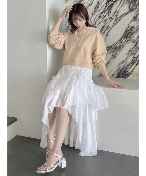 dazzlin（ダズリン）の「【CALNAMURコラボ】ミックスティアードスカート（スカート・レディース・ピンク/グレー/オフホワイト・SMALL/MEDIUM）」の21枚目の写真