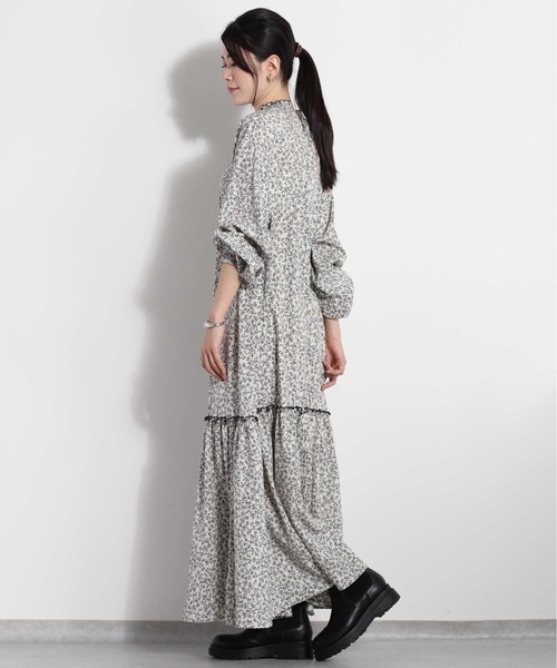 セール】花柄シャーリングワンピース（ワンピース）｜cepo（セポ