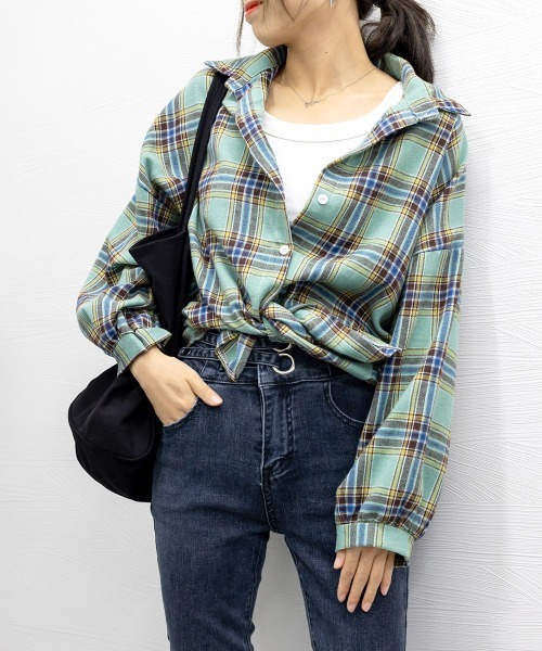 Miniministore(ミニミニストア)の「シャツ ブラウス チェック柄シャツ 長袖(シャツ/ブラウス・レディース・A/C/D/E/F/G/H/I/J/K/L/M/B/N/O・FREE)」の19枚目の写真