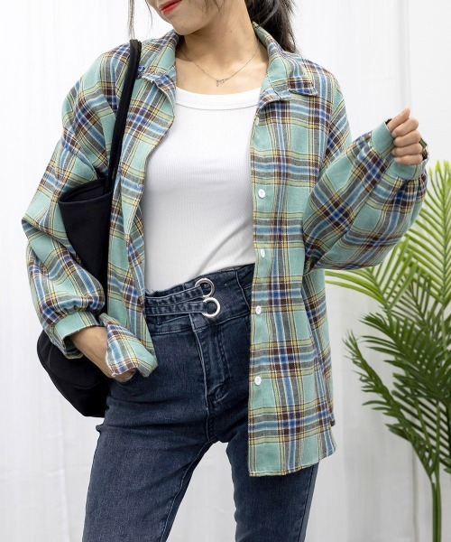 Miniministore(ミニミニストア)の「シャツ ブラウス チェック柄シャツ 長袖(シャツ/ブラウス・レディース・A/C/D/E/F/G/H/I/J/K/L/M/B/N/O・FREE)」の18枚目の写真