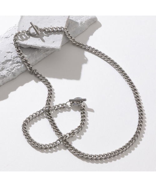 ABBEY MARKET（アビーマーケット）の「『2点セット』ネックレス、ブレスレット ペアセット 韓国製（ネックレス・レディース・シルバー系その他/シルバー系その他3/シルバー系その他2/シルバー系その他4/シルバー系その他6/シルバー系その他5/シルバー/ブラック・FREE）」の3枚目の写真