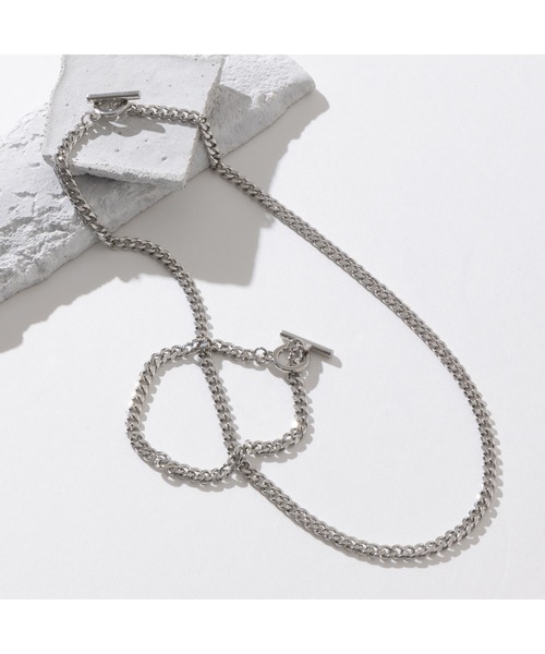 ABBEY MARKET（アビーマーケット）の「『2点セット』ネックレス、ブレスレット ペアセット 韓国製（ネックレス・レディース・シルバー系その他/シルバー系その他3/シルバー系その他2/シルバー系その他4/シルバー系その他6/シルバー系その他5/シルバー/ブラック・FREE）」の5枚目の写真