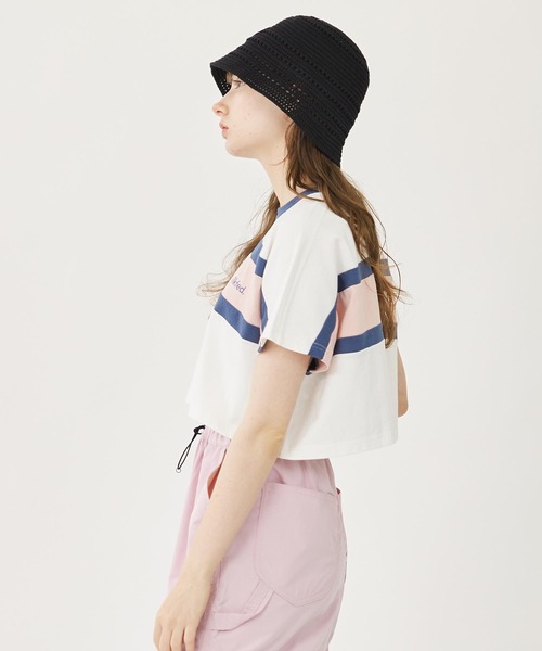 MILKFED.（ミルクフェド）の「PANELED S/S TOP（Tシャツ/カットソー・レディース・ライトブルー/ネイビー/ホワイト・ONE SIZE）」の9枚目の写真
