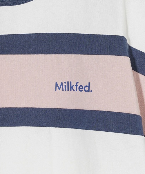 MILKFED.（ミルクフェド）の「PANELED S/S TOP（Tシャツ/カットソー・レディース・ライトブルー/ネイビー/ホワイト・ONE SIZE）」の8枚目の写真