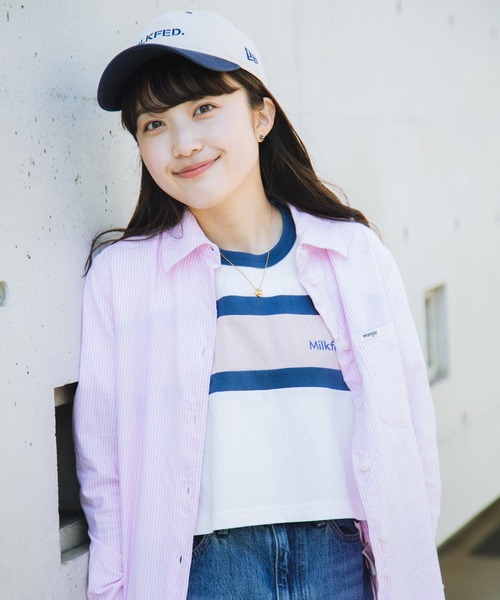 MILKFED.（ミルクフェド）の「PANELED S/S TOP（Tシャツ/カットソー・レディース・ライトブルー/ネイビー/ホワイト・ONE SIZE）」の15枚目の写真