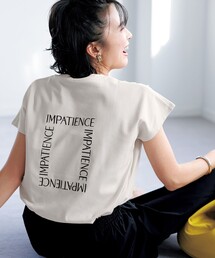 BEAUTY FORM ロゴ刺繍フレンチスリーブTシャツ