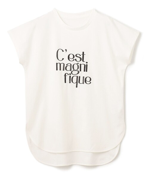 UNFILO（アンフィーロ）の「BEAUTY FORM ロゴ刺繍フレンチスリーブTシャツ（Tシャツ/カットソー・レディース・ホワイト系1/グレー系2/ホワイト系2/ダークブラウン系1/グレー系1/ベージュ系1/ブラック系1/ベージュ系2/ホワイト系3・LARGE/MEDIUM/SMALL）」の18枚目の写真