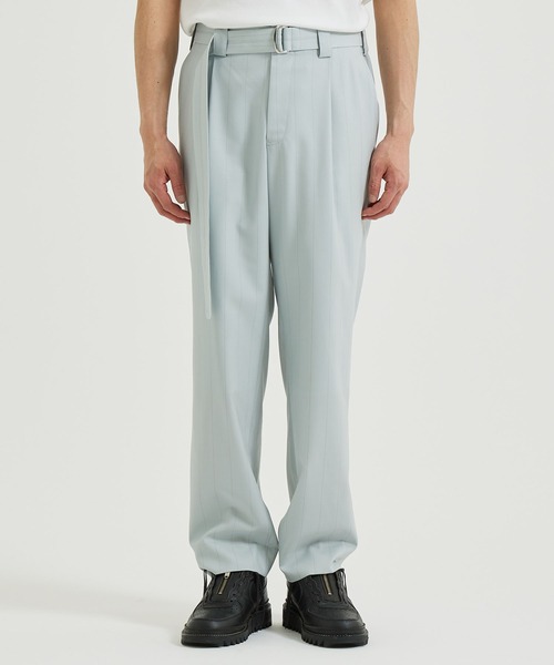 UJOH HOMME / ウジョーオム】1 Tuck Belt PNT/1タックベルトパンツ