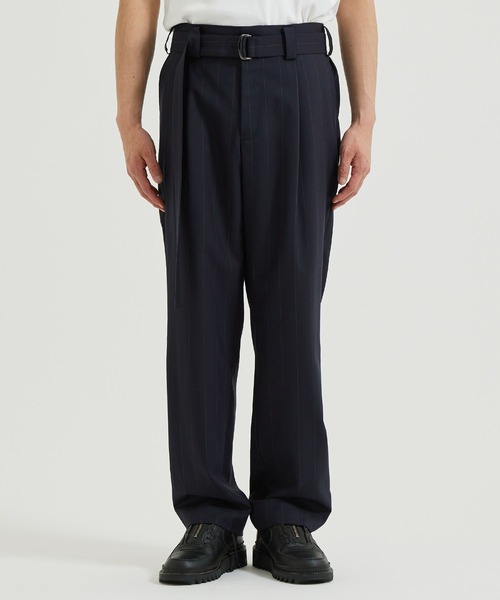UJOH HOMME / ウジョーオム】1 Tuck Belt PNT/1タックベルトパンツ