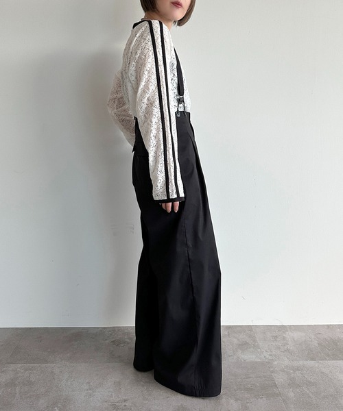 apres jour mignon（アプレジュールミニョン）の「サス付きパンツ【ZOZOTOWN限定アイテム】（サロペット/オーバーオール・レディース・ベージュ/ブラック・X-LARGE/MEDIUM/SMALL）」の11枚目の写真