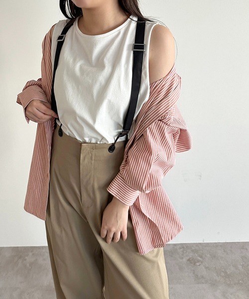 apres jour mignon（アプレジュールミニョン）の「サス付きパンツ【ZOZOTOWN限定アイテム】（サロペット/オーバーオール・レディース・ベージュ/ブラック・X-LARGE/MEDIUM/SMALL）」の13枚目の写真