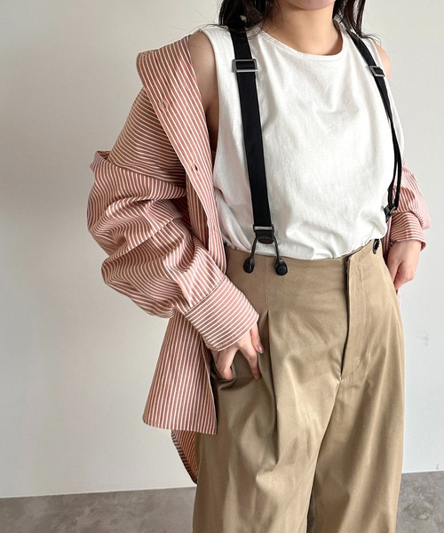 apres jour mignon（アプレジュールミニョン）の「サス付きパンツ【ZOZOTOWN限定アイテム】（サロペット/オーバーオール・レディース・ベージュ/ブラック・X-LARGE/MEDIUM/SMALL）」の14枚目の写真